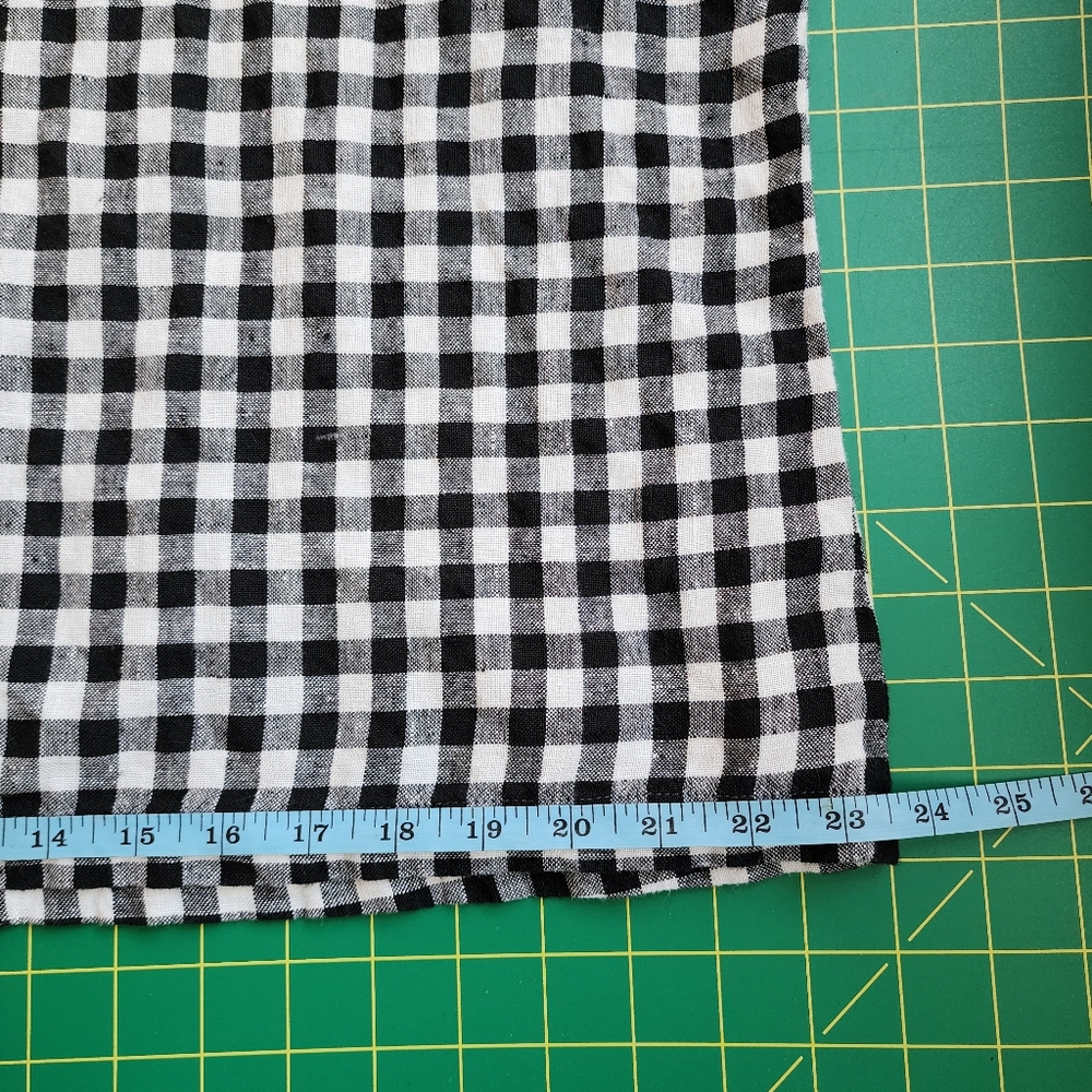 LINENBEE Gingham Linen Top~M - Picture 7 of 8